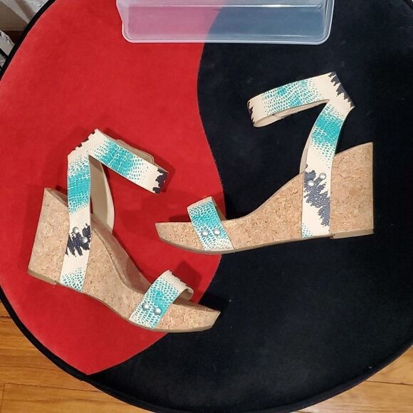 Lucky Genuine Leather McDowell Wedges in Snakeskin Size 8.5 - Picture 6 of 12